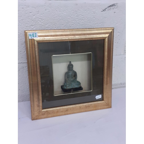 482 - 3D Framed Buddha Figure.