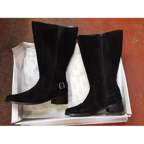 64 - Pair of New Boxed Size 3 Black Boots.