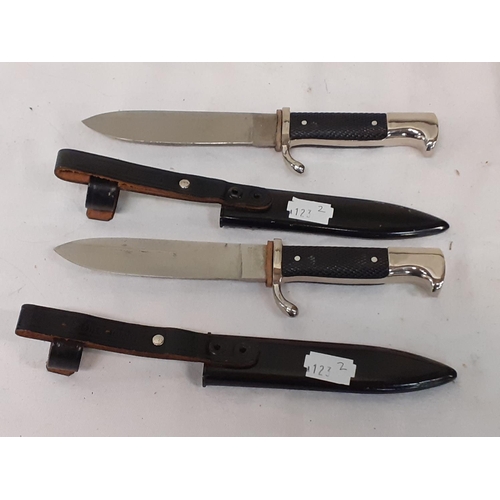 202 - Two German Scout Knives in Sheaths.