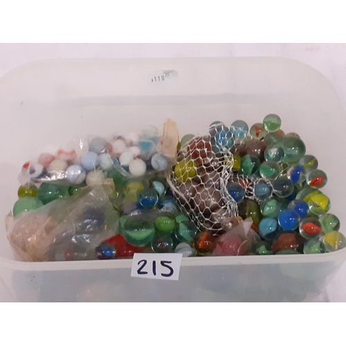 215 - Large Selection of Vintage Marbles & Billies.