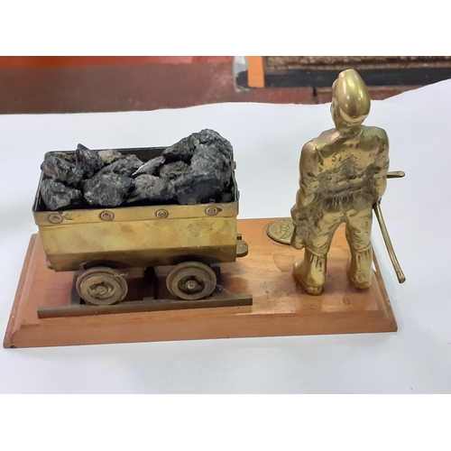 236 - Brass Miner & Cart 