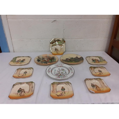 309 - 11 Various Royal Doulton Series Ware Plates & One Indian Tree.