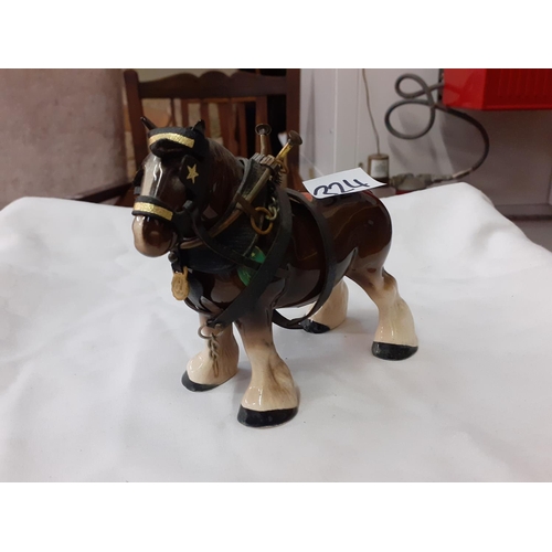 324 - Small Melba Ware Shire Horse with Harness.