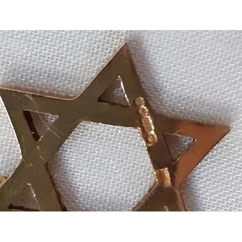 458 - 9ct Gold Star of David Pendant & Possibly Gold Cameo Pendant.