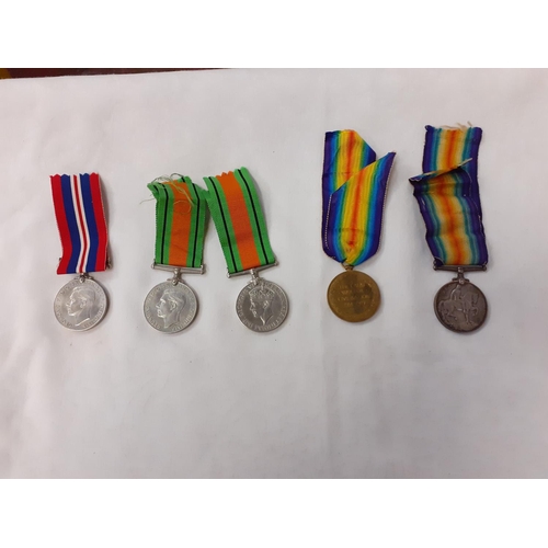 474 - Three George VI Medals, Great War Medal 