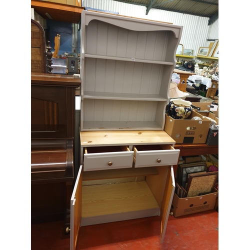 620 - Up-Cycled in Grey, Closed Back, Solid Pine Double Dresser - Approx 69