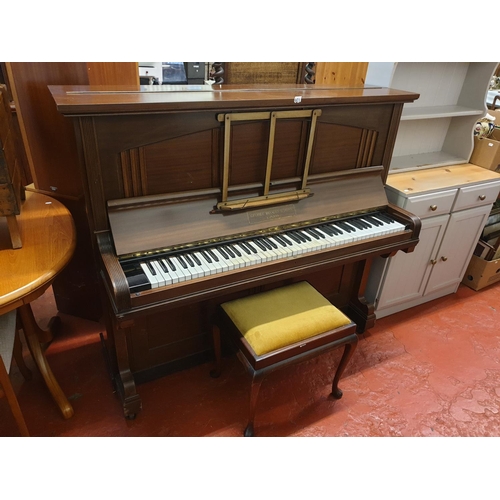 621 - Vintage George Rogers & Sons of London Upright Piano & Stool.