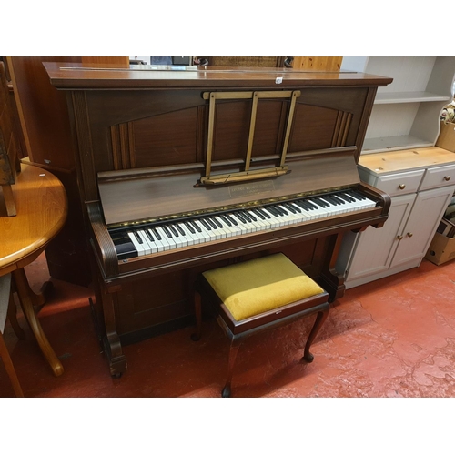 621 - Vintage George Rogers & Sons of London Upright Piano & Stool.