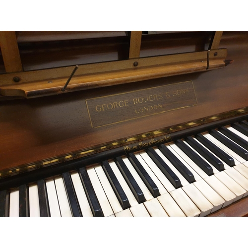 621 - Vintage George Rogers & Sons of London Upright Piano & Stool.