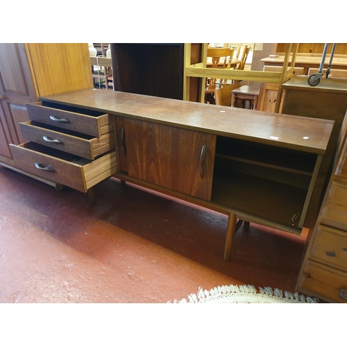 631 - Ercol Style Retro Sideboard with Three Drawers & Sliding Door Double Cupboard -28