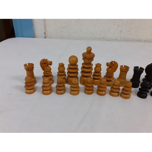 228 - Boxed Set of Wooden Chess Pieces.