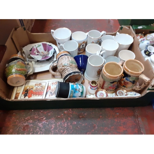 126 - Box of Commemorative Ware Including Cups, Plates, Coasters & Other China etc.