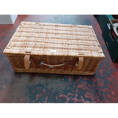 51 - Wicker Picnic Hamper & Four Person Set.