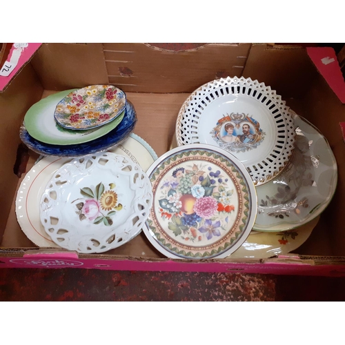 72 - Box of Plates to Include Grimwades, Grindley, Royal Vale etc.