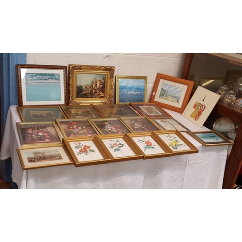 110 - Box of Assorted Framed Pictures, Prints & Photographs.