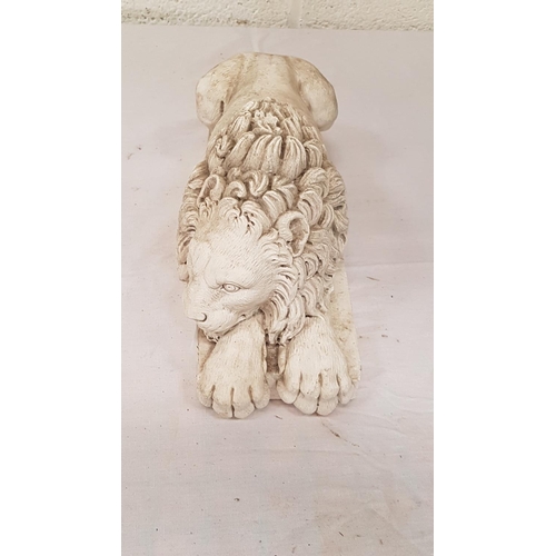 174 - Garden Laying Lion Figure approx 13