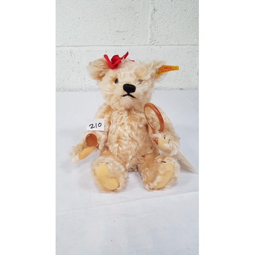 210 - Steiff Articulated Mohair Teddy Bear Exclusively for Danbury Mint Monday’s Bear Fair of Face with Ea... 