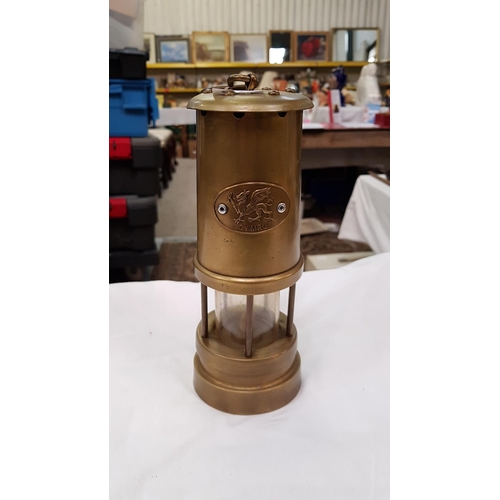 234 - Welsh Cymru Brass Miners Lamp.