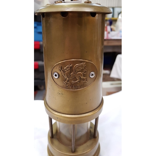 234 - Welsh Cymru Brass Miners Lamp.