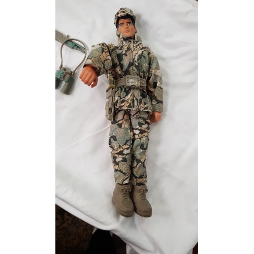 258 - Hasbro International Inc Khaki Camouflage Action Man C-023B c.1994 Height c.29cm (c.11.5”) & Accesso... 