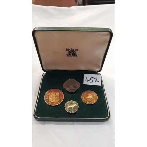 452 - Boxed Royal Mint Guernsey 1966 Coins.