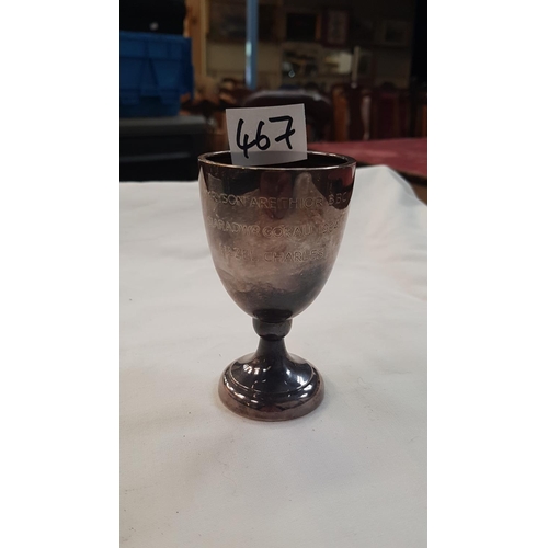 467 - Silver Hallmarked Goblet - approx 3