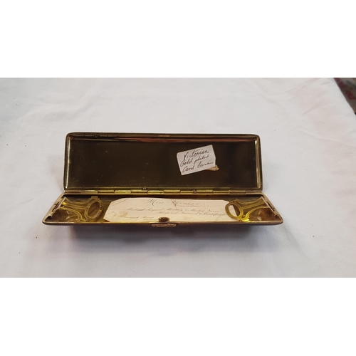 468 - Tortoise Shell & Gold Plated Card Holder.