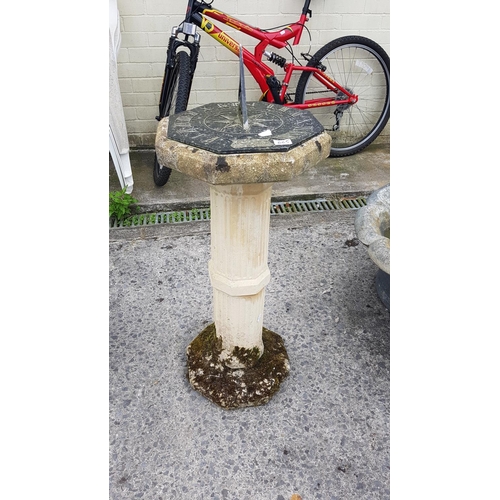 665 - Garden Sundial with Concrete Column Base - 30