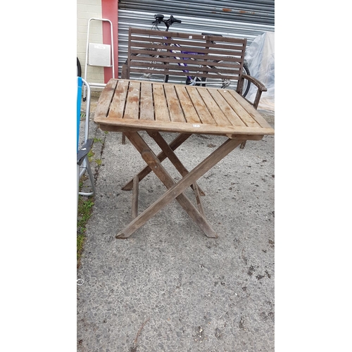 675 - Folding Wooden Garden Table - 29