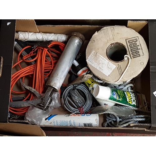 123 - Reel of Electrical Wire, Wall Plugs, Silicone Tubes etc.