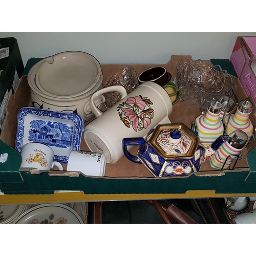 156 - Box of China Including Abbey Shredded Wheat Bowls & Arthur Wood, Coffee Pot etc.