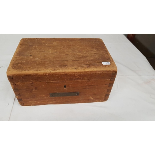 199 - Hand Crafted Wooden Hinged Lid Box & Musical Jewellery Chest.