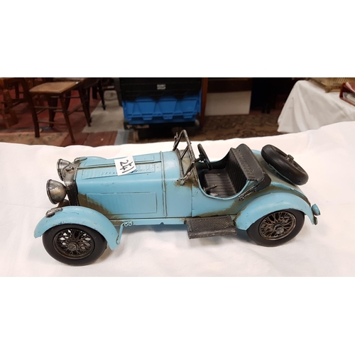 241 - Tin Plate Model Vintage Car.