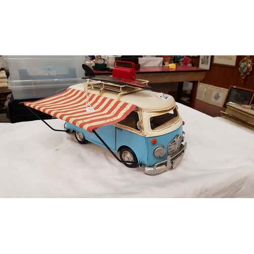 247 - Tin Plate Model VW Camper Van.