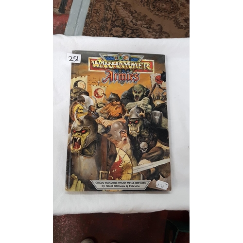 251 - Hardback Warhammer Armies Battle Army Lists Book.