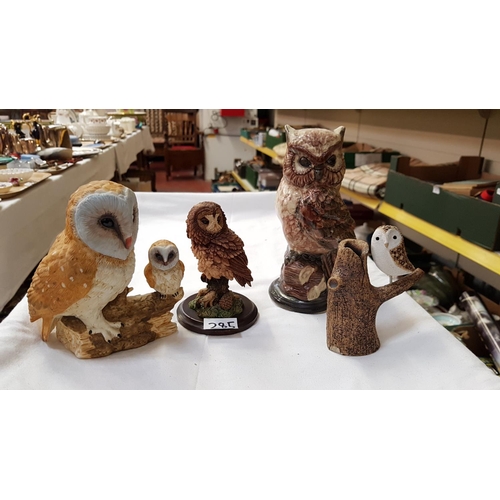 285 - Four Various Owl Figures to Include Country Artists etc.