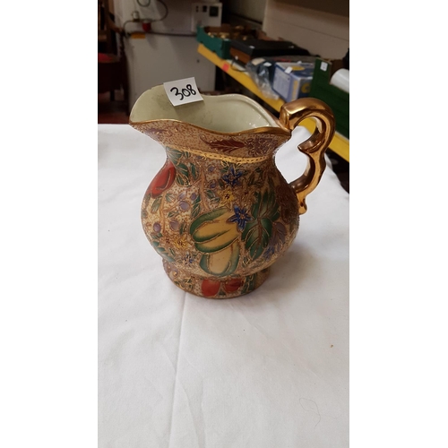 308 - Chinese Hand Decorated Jug - approx 6