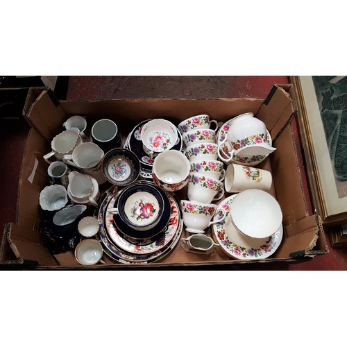 66 - Box to Include Sutherland, Tea Set, Gaudy Welsh, Paragon etc.