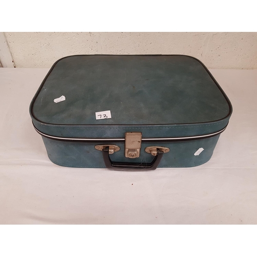 73 - Retro Travel Case with Quantity of Sewing & Knitting Accessories.