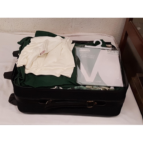118 - Hand Luggage Travel Case with Quantity of Bedding & Linen.