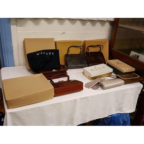 61 - Box of Boxed Ladies Handbags Including Gina London Glove & Bag Set, Jaeger, Carcavelos etc.