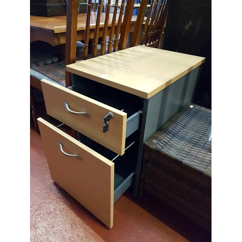 Two Drawer Lockable Filing with Key.