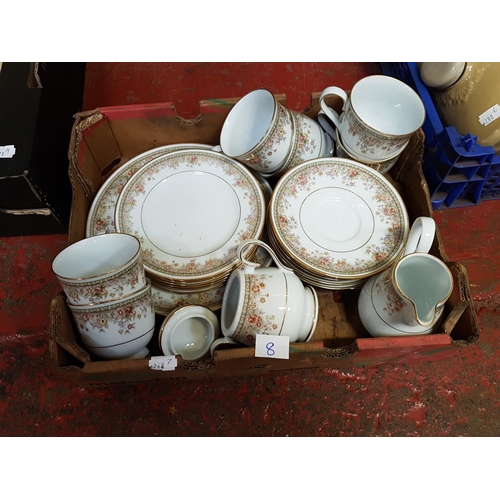 8 - Box of Floral Noritake 