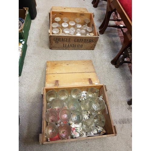 86 - Two Wooden Metal Hinged Lid 