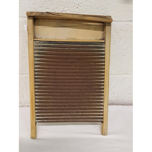 95 - Vintage Wooden Wash Board.