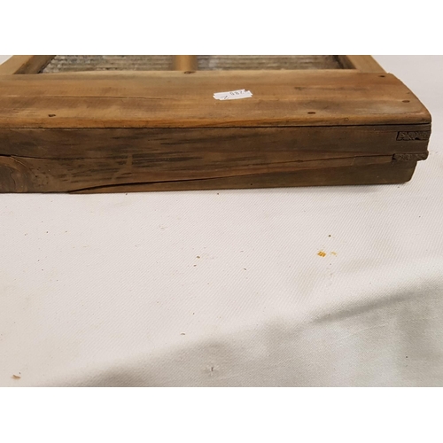 95 - Vintage Wooden Wash Board.