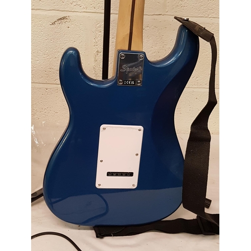 133 - Fender Squier Stratocaster Lake Placid Blue Electric Guitar with Stand & Fender Frontman 15G Amplifi... 