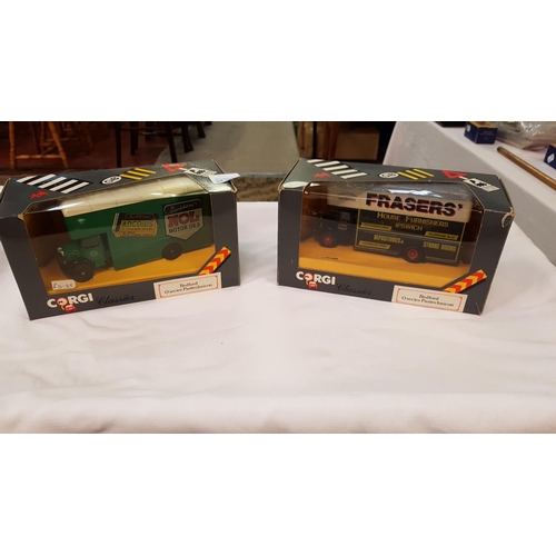 221 - Boxed Corgi Classics Bedford O Series Pantechnicons Duckhams NOL Motor Oils C963/6 and Frasers’ Hous... 