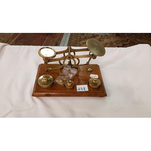 238 - Set of Brass Letter Scales & Weights.