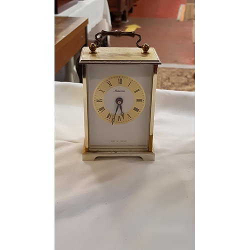 265 - Two Clocks - One Mahogany & One Carriage Clock.